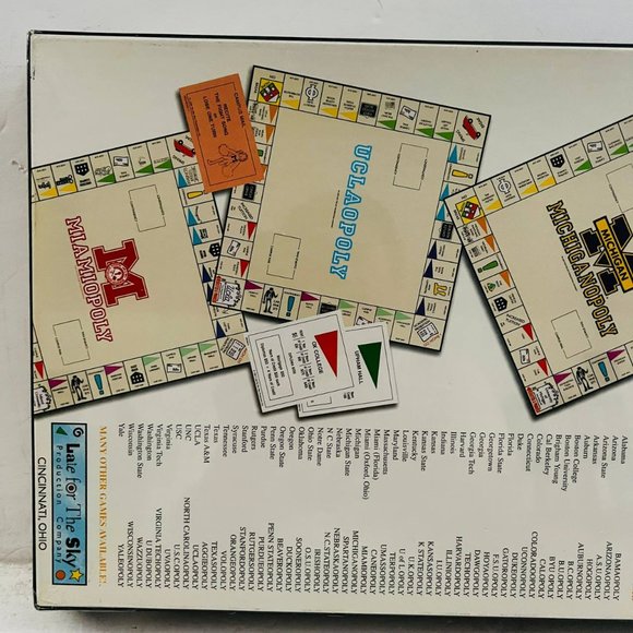 Vintage Monopoly Michiganopoly University of Michigan Alumni College New Sealed - Picture 6 of 7